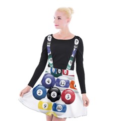 Racked Billiard Pool Balls Suspender Skater Skirt by BangZart