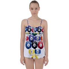 Racked Billiard Pool Balls Babydoll Tankini Set by BangZart