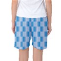 Blue Plaided Pattern Women s Basketball Shorts View2