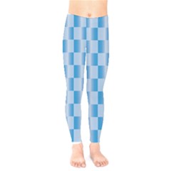 Blue Plaided Pattern Kids  Legging