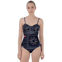 Special Black Power Supply Computer Sweetheart Tankini Set