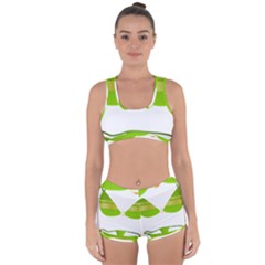 Green Swimsuit Racerback Boyleg Bikini Set