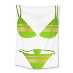 Green Swimsuit Small Tapestry by BangZart