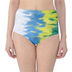 Brazil Colors Pattern High-waist Bikini Bottoms by paulaoliveiradesign