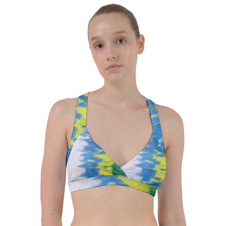 Brazil Colors Pattern Sweetheart Sports Bra