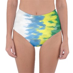 Brazil Colors Pattern Reversible High-waist Bikini Bottoms by paulaoliveiradesign