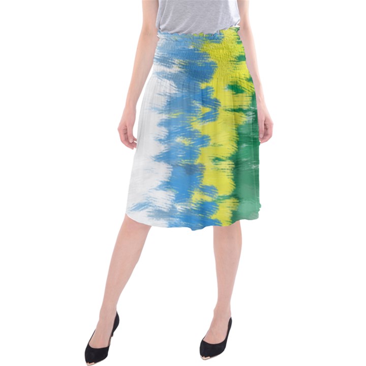 Brazil Colors Pattern Midi Beach Skirt