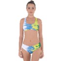 Brazil Colors Pattern Criss Cross Bikini Set View1