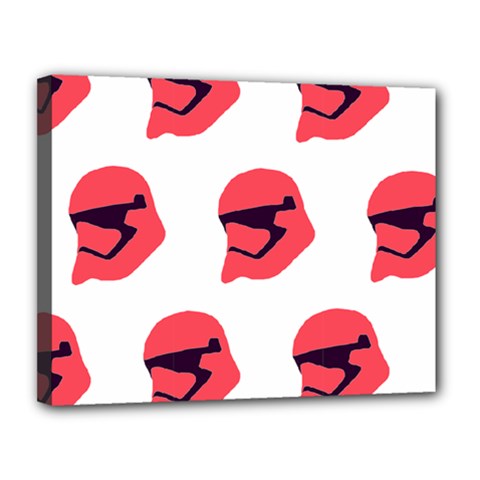 Stormtroper Pattern  Canvas 14  X 11  by paulaoliveiradesign