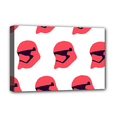 Stormtroper Pattern  Deluxe Canvas 18  X 12   by paulaoliveiradesign