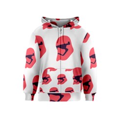 Stormtroper Pattern  Kids  Zipper Hoodie by paulaoliveiradesign