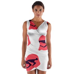 Stormtroper Pattern  Wrap Front Bodycon Dress by paulaoliveiradesign