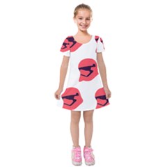 Stormtroper Pattern  Kids  Short Sleeve Velvet Dress