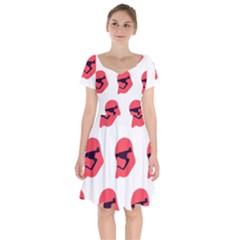 Stormtroper Pattern  Short Sleeve Bardot Dress