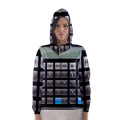 Calculator Hooded Wind Breaker (women) by BangZart