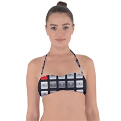 Calculator Halter Bandeau Bikini Top