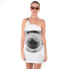 White Washing Machine One Soulder Bodycon Dress by BangZart