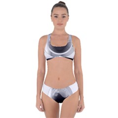 White Washing Machine Criss Cross Bikini Set