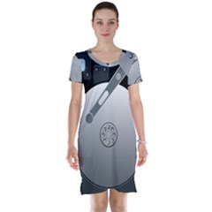 Computer Hard Disk Drive Hdd Short Sleeve Nightdress by BangZart