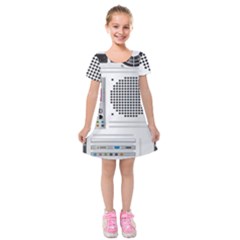 Standard Computer Case Back Kids  Short Sleeve Velvet Dress by BangZart