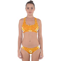 Orange Slice Cross Back Hipster Bikini Set