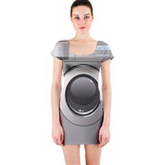 Washing Machine Short Sleeve Bodycon Dress by BangZart