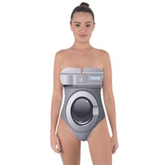 Washing Machine Tie Back One Piece Swimsuit