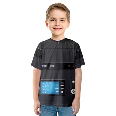 Standard Computer Case Front Kids  Sport Mesh Tee by BangZart