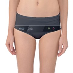 Standard Computer Case Front Mid-waist Bikini Bottoms by BangZart