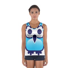 Owl Logo Clip Art Sport Tank Top  by BangZart