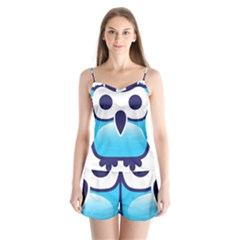 Owl Logo Clip Art Satin Pajamas Set