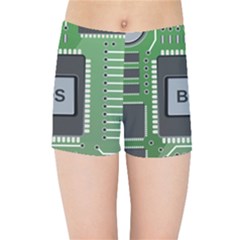 Computer Bios Board Kids Sports Shorts