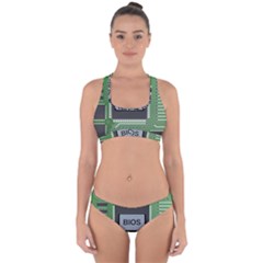 Computer Bios Board Cross Back Hipster Bikini Set