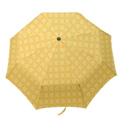 Yellow Pattern Background Texture Folding Umbrellas by BangZart