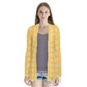 Yellow Pattern Background Texture Drape Collar Cardigan View1