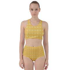 Yellow Pattern Background Texture Bikini Swimsuit Spa Swimsuit 