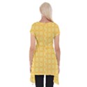 Yellow Pattern Background Texture Short Sleeve Side Drop Tunic View2