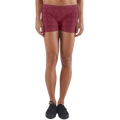 Purple Pattern Background Texture Yoga Shorts