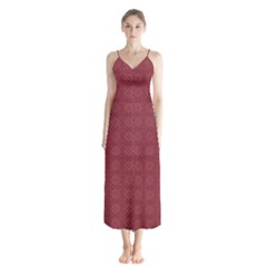 Purple Pattern Background Texture Button Up Chiffon Maxi Dress