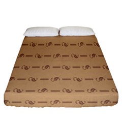 Brown Pattern Background Texture Fitted Sheet (california King Size) by BangZart