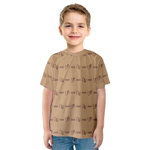 Brown Pattern Background Texture Kids  Sport Mesh Tee by BangZart