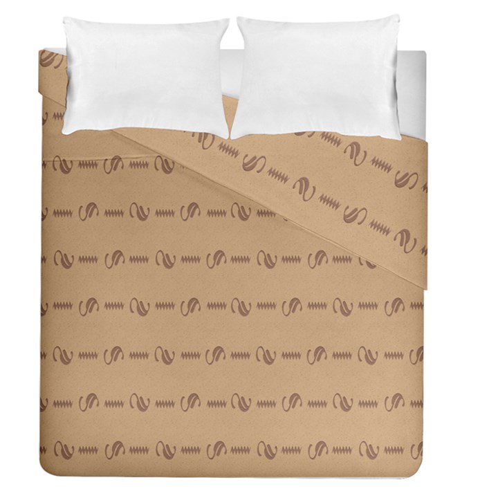 Brown Pattern Background Texture Duvet Cover Double Side (Queen Size)