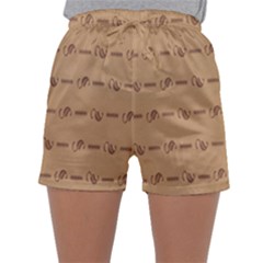 Brown Pattern Background Texture Sleepwear Shorts