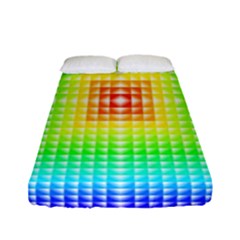 Square Rainbow Pattern Box Fitted Sheet (full/ Double Size) by BangZart