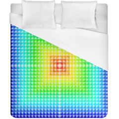 Square Rainbow Pattern Box Duvet Cover (california King Size) by BangZart