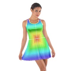 Square Rainbow Pattern Box Cotton Racerback Dress by BangZart