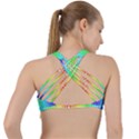 Square Rainbow Pattern Box Criss Cross Racerback Sports Bra View2