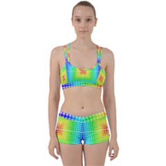 Square Rainbow Pattern Box Women s Sports Set