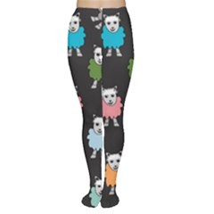 Sheep Cartoon Colorful Black Pink Women s Tights by BangZart