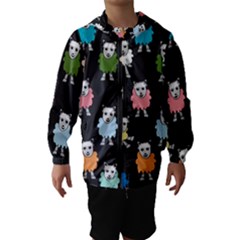 Sheep Cartoon Colorful Black Pink Hooded Wind Breaker (kids) by BangZart